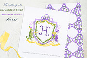 Mardi Gras Animals Elegant Crest DIY, a Graphic by LABFcreations (Thumbnail 2 of 4)
