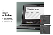 Macbook 2023 Mockup, a Mac Mockup by HAZARD MOCKUPS (Thumbnail 3 of 8)