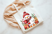 Christmas Goose PNG,Cute Santa Goose, an Illustration by Watercolor design (Thumbnail 2 of 3)