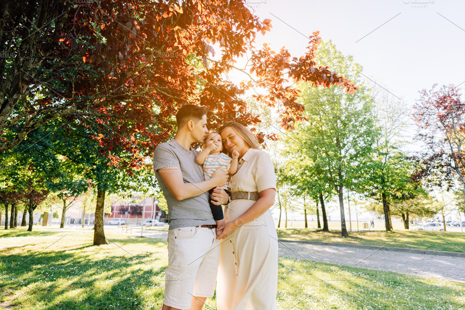 Portrait of a young family with their nine month old baby, a Person Photo by rubenchase