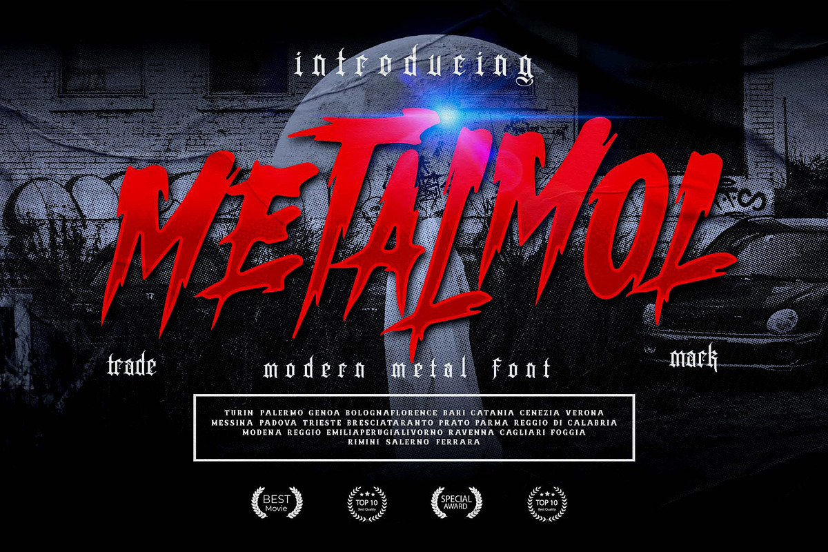 METALMOL Modern Blackletter, a Blackletter Font by dansdesign (Photo 1 of 6)