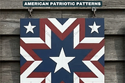 American Patriotic Barn Quilt Patter, a Pattern Graphic by AtacanDigital (Thumbnail 2 of 4)