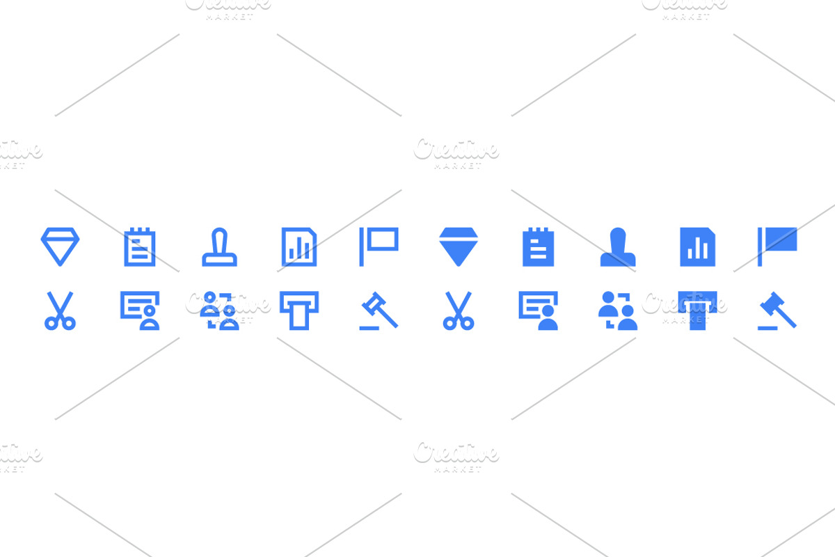 180 Business and Office Icons, an Outline Icon by Creative Stall (Photo 5 of 5)