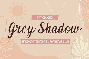 Grey Shadow Handwritten Font