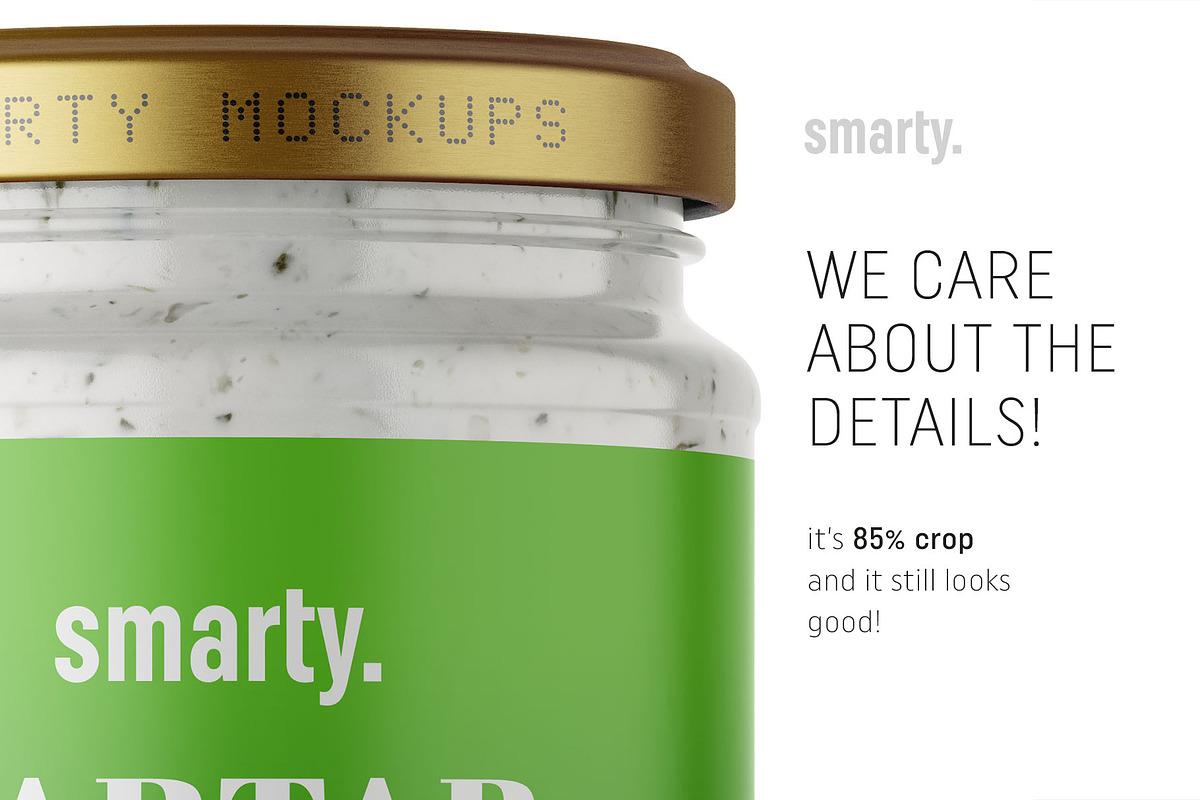 Tartar sauce jar mockup, a Packaging Mockup by Smarty Mockups (Photo 4 of 5)
