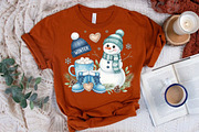 Funny Cute Snowman Png Christmas PNG, an Illustration by Libby Wishes (Thumbnail 4 of 7)