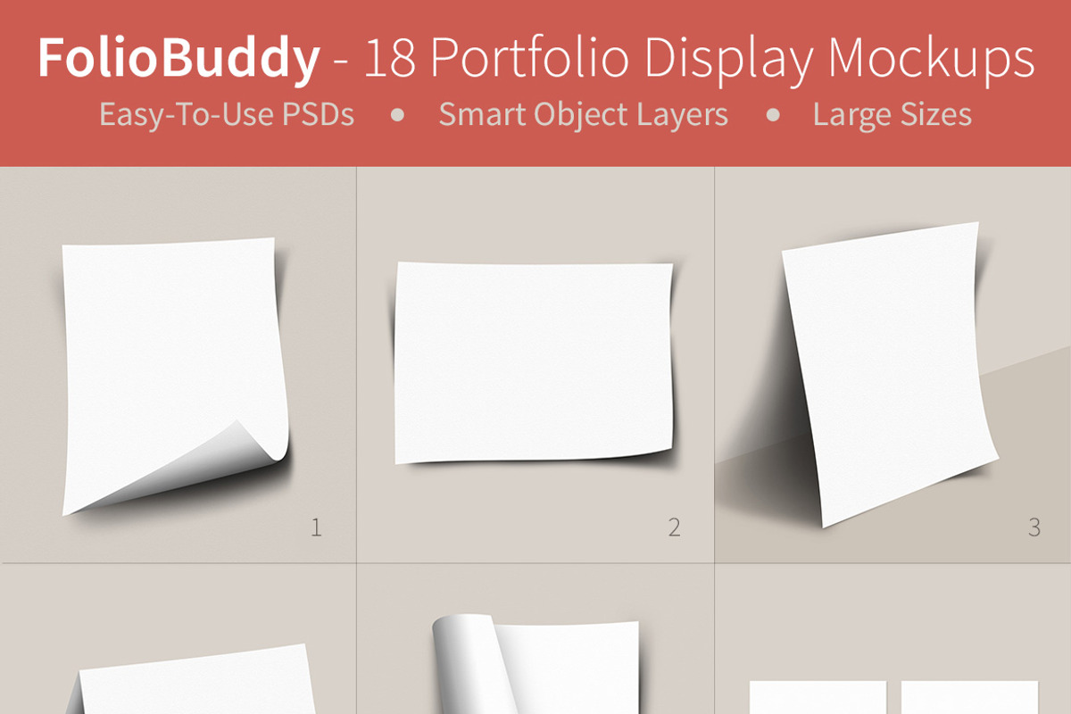 18 Mockups for Portfolio Display, a Mockup by Graphicsfuel (Photo 3 of 5)