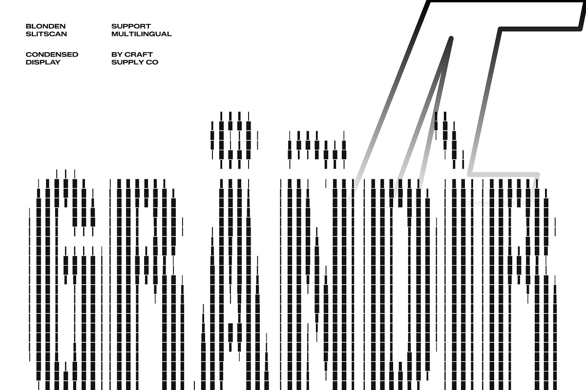 Blonden Slitscan, a Sans Serif Font by Craft Supply Co. (Photo 7 of 8)