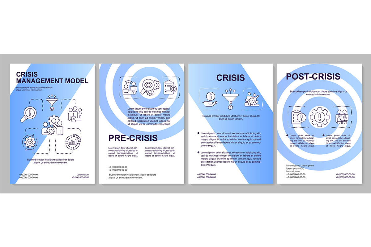 Crisis communication blue brochure, a Brochure Template by IMG Visuals