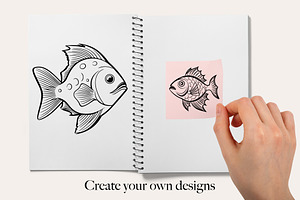 50 Fish Procreate Stamps Brushes