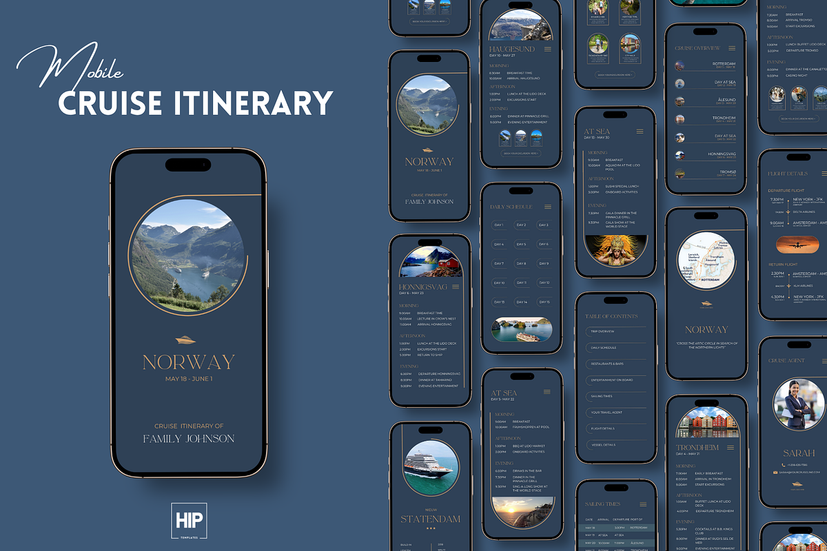 Customizable Mobile Cruise Itinerary, a Templates & Theme by Hip Templates (Photo 1 of 10)