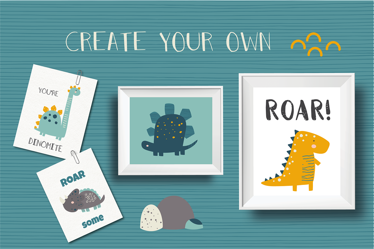Dino Fun, an Animal Illustration by Poppymoondesign (Photo 3 of 4)