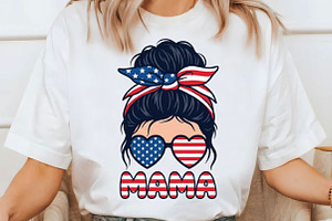 Patriotic mama 4th July PNG, an Illustration by Designking