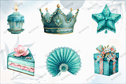 Teal Birthday Sublimation Clipart, a Graphic by designcity5 (Thumbnail 3 of 5)