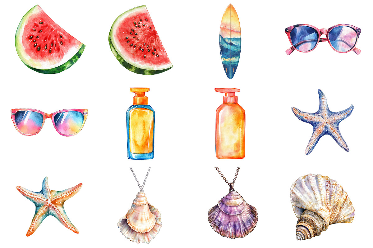 Summer Clipart, Seasonal Clipart, an Illustration by Design Market (Photo 3 of 3)