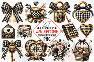 Luxury Valentine Sublimation Clipart, an Illustration by RobertsArt