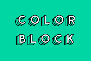 Color Block - Colored Font