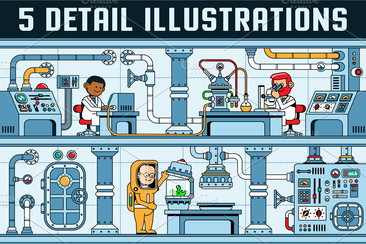 Science Laboratory Set, an Education Illustration by Agor2012 shop (Photo 2 of 6)