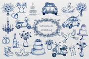 Whimsical Wedding Clipart Collection, a Decorative Illustration by AG Mockups (Thumbnail 1 of 8)