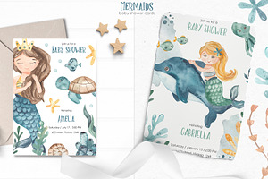 Mermaids Watercolor Collection