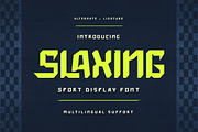 Slaxing - Sporty Display Font, a Sans Serif Font by twinstd (Thumbnail 1 of 10)