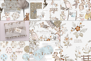 Kids Bundle Cute Clipart, Pattern