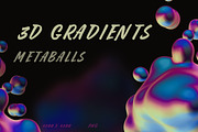 3D Gradients - 8 Metaballs, an Object Graphic by ghost friend's shop (Thumbnail 1 of 5)