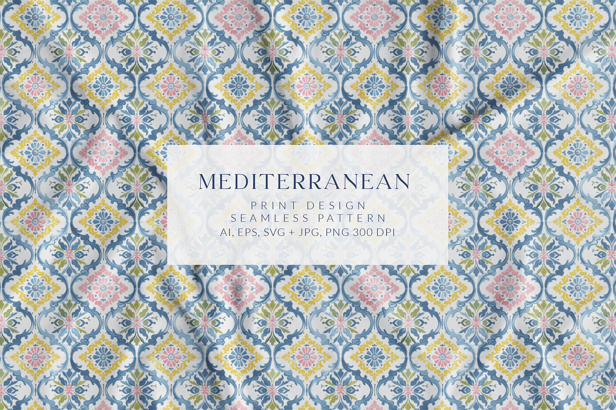 Antique Mediterranean Arabesque, a Pattern Graphic by Olya Creative (Photo 1 of 11)