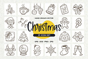 Christmas Icon Set, an Outline Icon by insemar (Thumbnail 1 of 4)