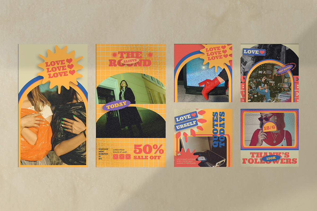 Back to 90's Instagram Templates, a Social Media Template by Azruca (Photo 6 of 9)