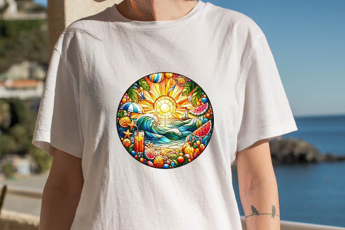 Round Stained Glass Summer  Sublima, an Illustration by SVGArt (Photo 8 of 8)