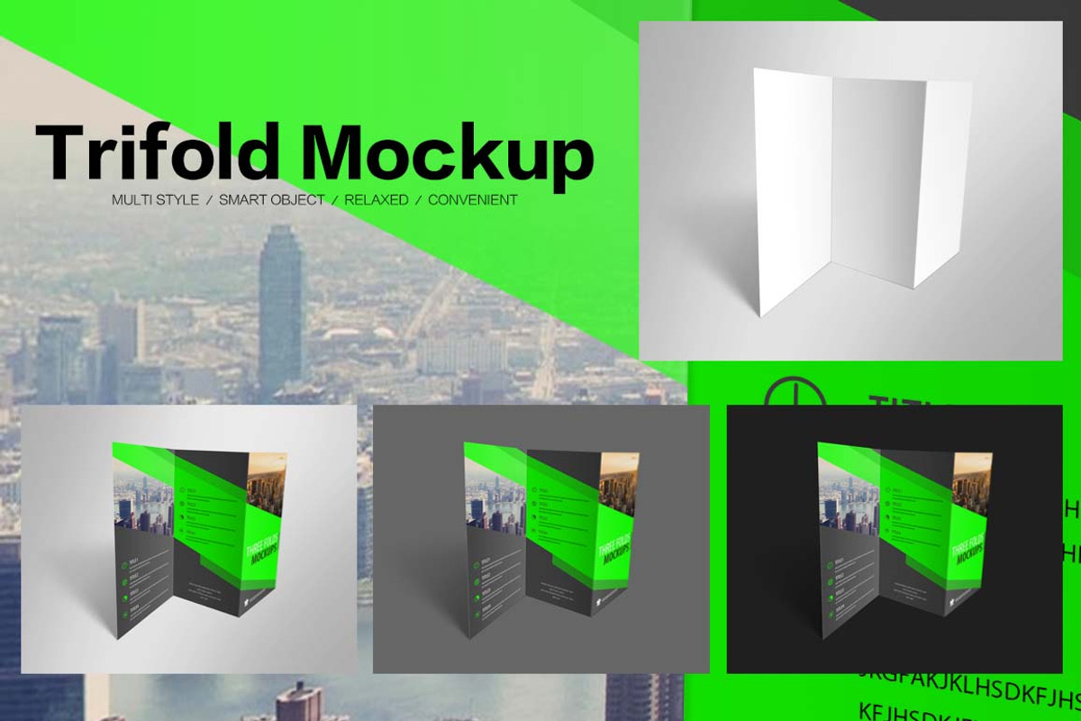 Trifold Mockups, a Mockup by alphadesign (Photo 4 of 13)