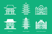 Landmarks of Japan - Tokyo 1, an Icon by Jozsef Balazs-Hegedus (Thumbnail 5 of 6)