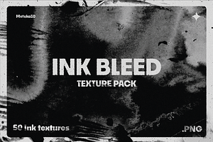 INK BLEED - Texture Pack, a Texture Graphic by Metuka Design