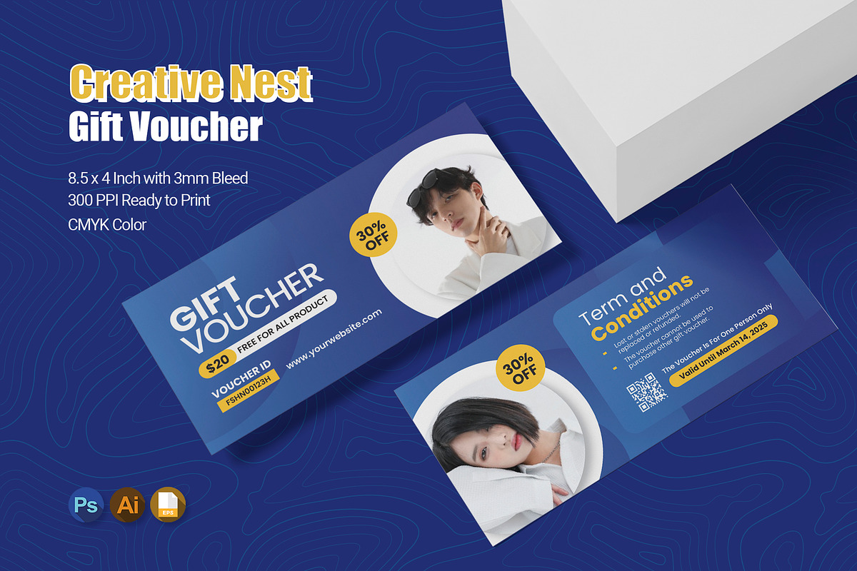 Creative Nest - Gift Voucher, a Print Template by Esensifiksi.studio (Photo 1 of 3)