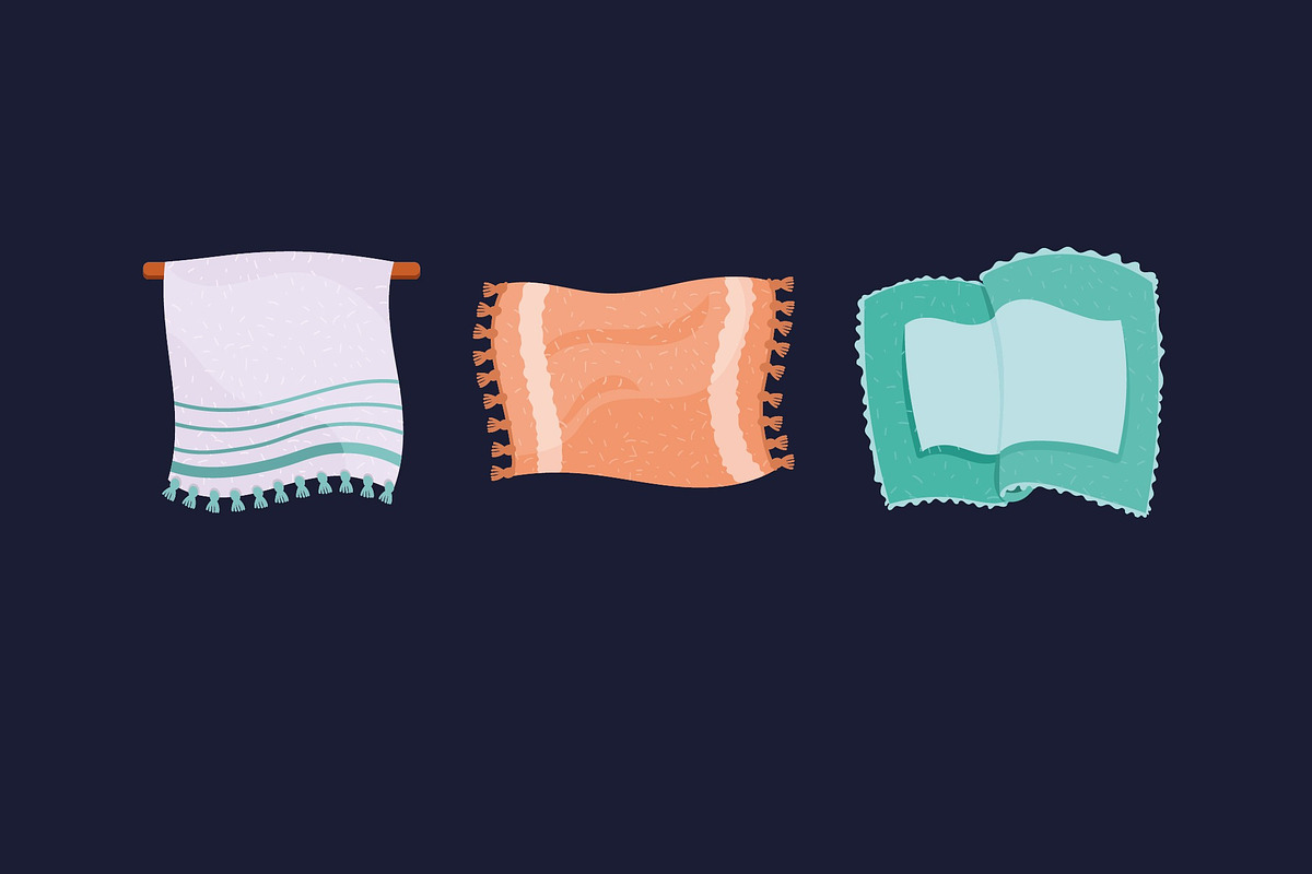 Towels Illustrations Set, an Object Illustration by studiogstock (Photo 4 of 4)