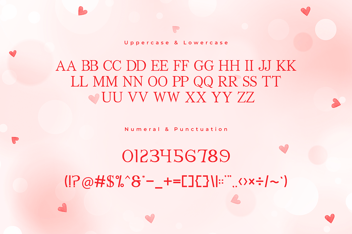 Valentine Romance - Serif Valentine, a Serif Font by overlaytemplates (Photo 4 of 5)