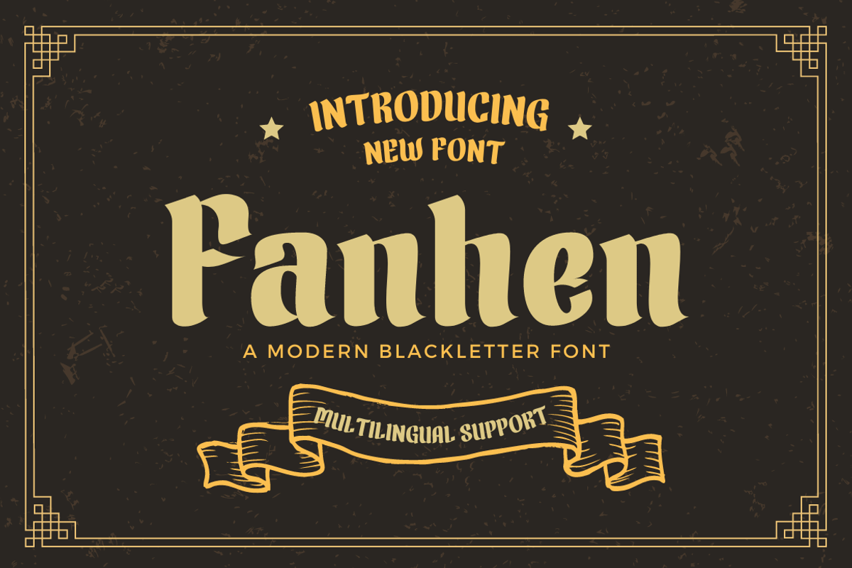Fanhen, a Blackletter Font by twinstd (Photo 1 of 13)