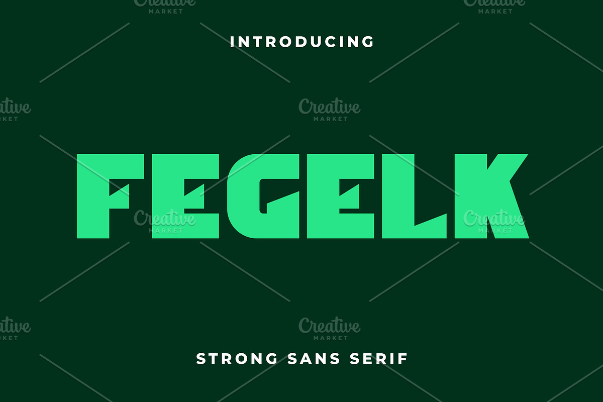 Fegelk Strong Font, a Sans Serif Font by Artiveko (Photo 1 of 8)