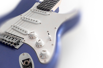 Electric guitar featuring background, band, and blue, an Arts & Entertainment Photo by KYNA STUDIO