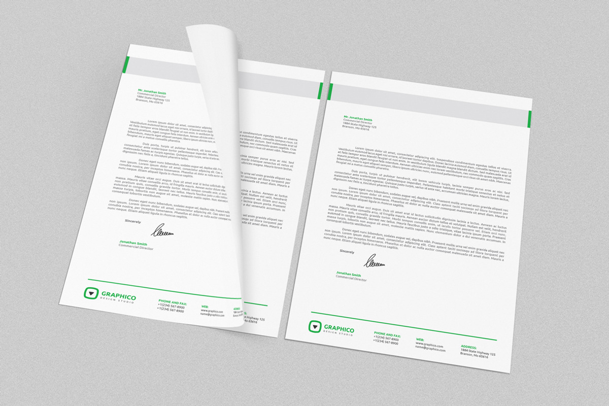 Corporate Letterhead 12 with MS Word, a Stationery Template by ND Design (Photo 6 of 7)