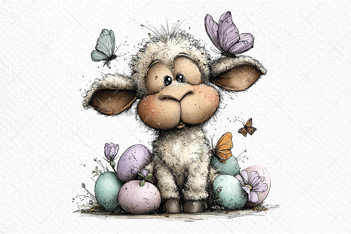 Whimsical Easter Clipart Bundle, an Illustration by Craft Nest (Photo 11 of 11)