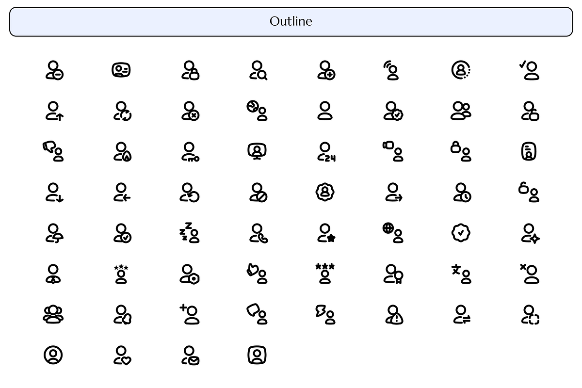 5 Style set of 300 User Account icon, an Outline Icon by Directico Design Kit (Photo 4 of 8)