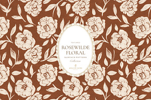 Cottage Rose Seamless Patterns, a Pattern Graphic by Eclectic Anthology
