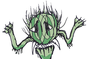 Cartoon vampire hand drawn isolated illustration, an Animal Illustration by DanFLCreativo