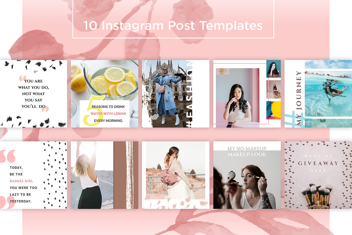 GIRLY Instagram Stories & Posts, a Social Media Template by The Black & Art (Photo 3 of 5)