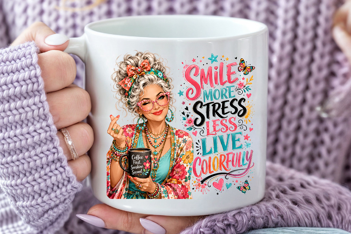 Stress Less Live Colorfully PNG, a Seasonal Illustration by Rose Art (Photo 4 of 4)