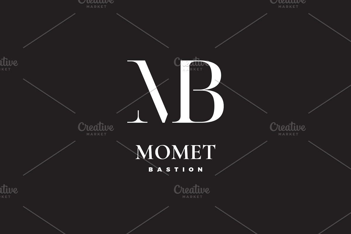 Modern Serif MB monogram, a Branding & Logo Template by MuzaInspires (Photo 1 of 4)
