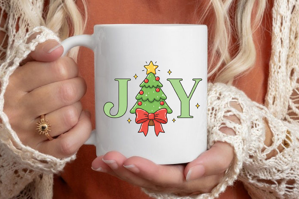 Christmas Tree Joy Embroidery Design, an Illustration by Designking (Photo 4 of 6)
