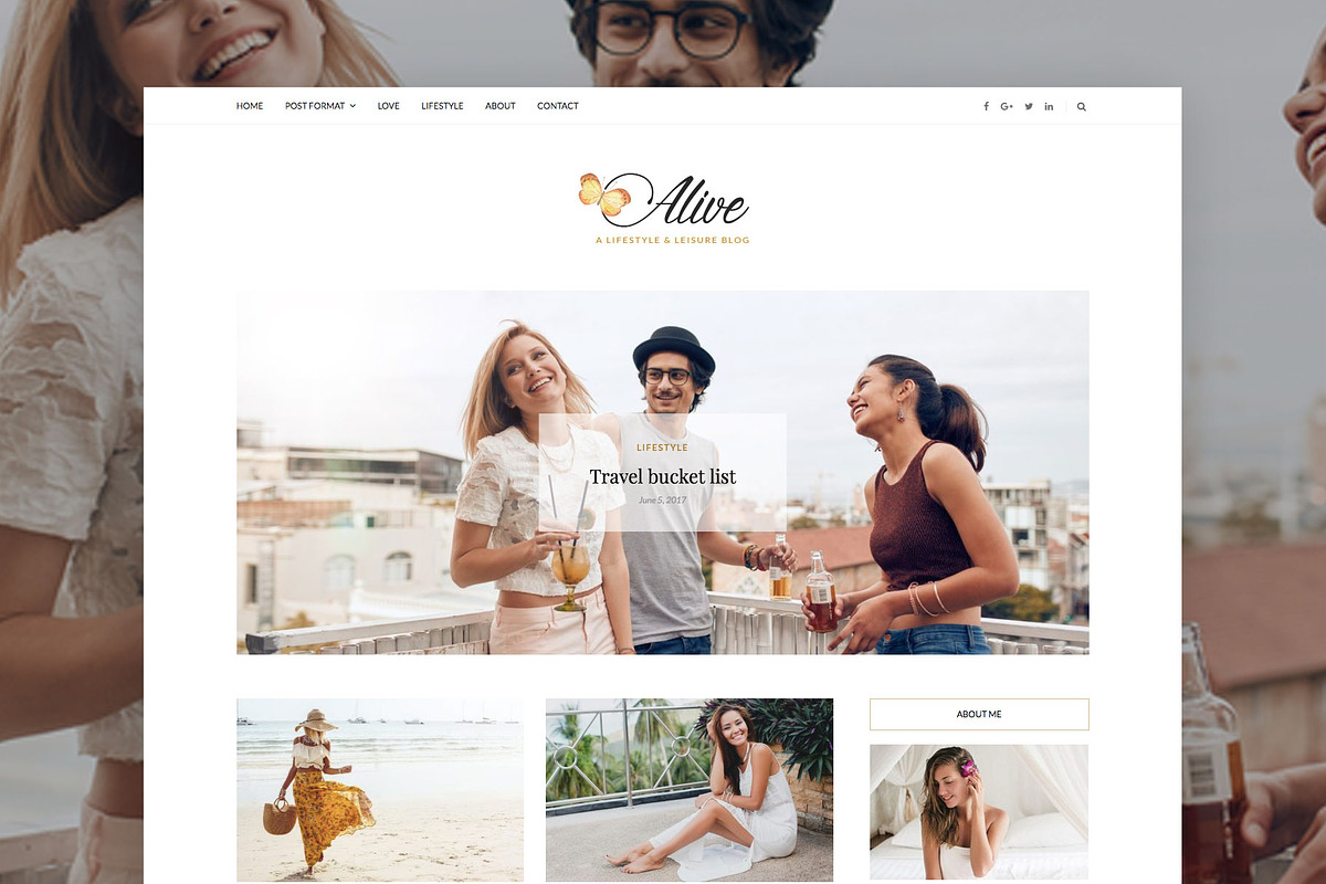 Alive - WordPress Blog Theme, a WordPress Template by EasyBlog Themes (Photo 1 of 4)